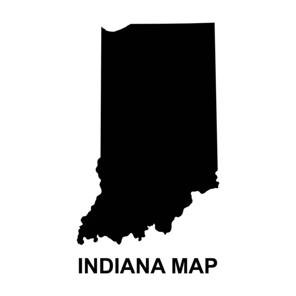 Indiana Forma Mapa Estados Unidos América Icono Concepto Plano Símbolo — Vector de stock