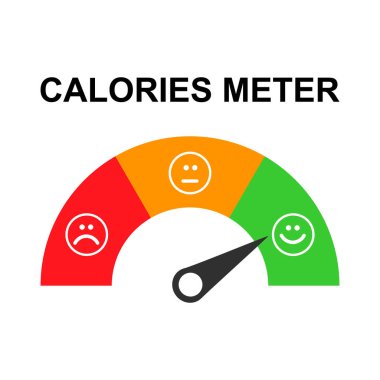 Kaloriler sağlıklı beslenme ikonu, besin besinleri düşük işaret, kcal sıfır web vektör çizimi .