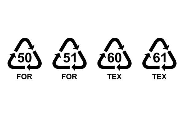 Conjunto Símbolo Orgánico Signo Reciclaje Ecológico Aislado Sobre Fondo Blanco — Archivo Imágenes Vectoriales