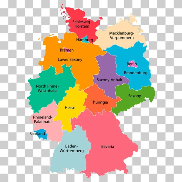 Deutschland Karte Symbol Geographie Leeres Konzept Isolierte Grafische Hintergrundvektorillustration — Stockvektor