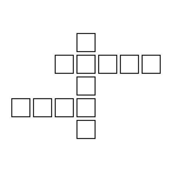 クロスワードコンセプトアイコン クロスワードグラフィックシンボル ウェブフラットベクトルイラスト — ストックベクタ