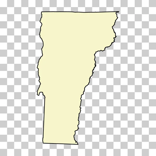 Vermont Forma Mapa Estados Unidos América Ilustração Vetorial Símbolo Ícone — Vetor de Stock
