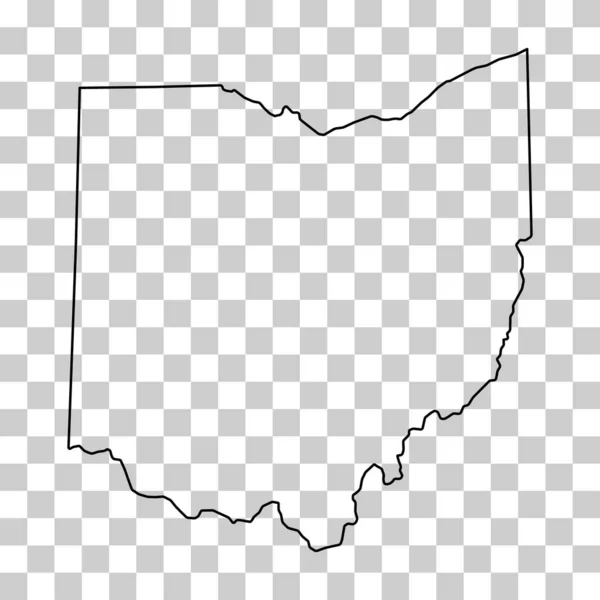 Ohio Kartform Amerikas Förenta Stater Platt Begrepp Ikon Symbol Vektor — Stock vektor