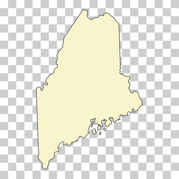 Maine Haritası Şekli Amerika Birleşik Devletleri Düz Konsept Simge Vektör — Stok Vektör