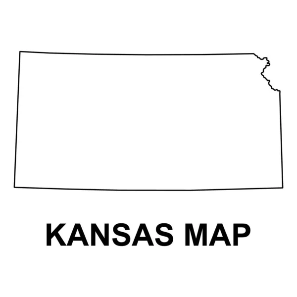 Kansaský Mapový Tvar Spojené Státy Americké Ilustrace Vektorového Symbolu Ploché — Stockový vektor