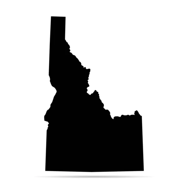 Idaho Kartform Amerikas Förenta Stater Platt Begrepp Ikon Symbol Vektor — Stock vektor