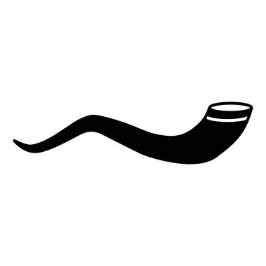 Shofar horn icon, graphic religion design symbol, ritual web sign vector illustration .