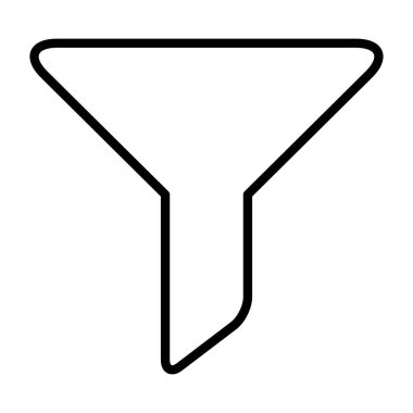 Filtre düğmesi ağ şekli simgesi, düz filtreleme sembolü, huni işareti çizimi .