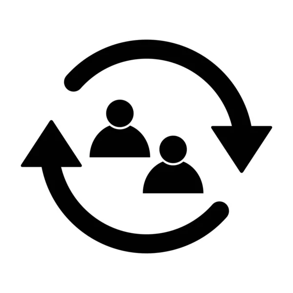 Employee Engagement Community Vector Icon Person Flat Web Symbol Design — Vector de stock