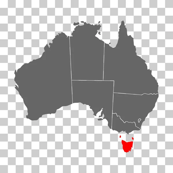 Australia Map Tasmania Icon Geography Blank Concept Isolated Graphic Background — Archivo Imágenes Vectoriales