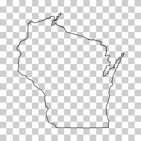 Wisconsin Map Shape United States America Flat Concept Icon Symbol — Διανυσματικό Αρχείο