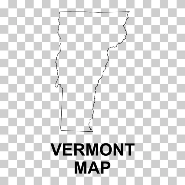 佛蒙特州的地图形状 美国的统一州 平面概念图标符号矢量插图 — 图库矢量图片