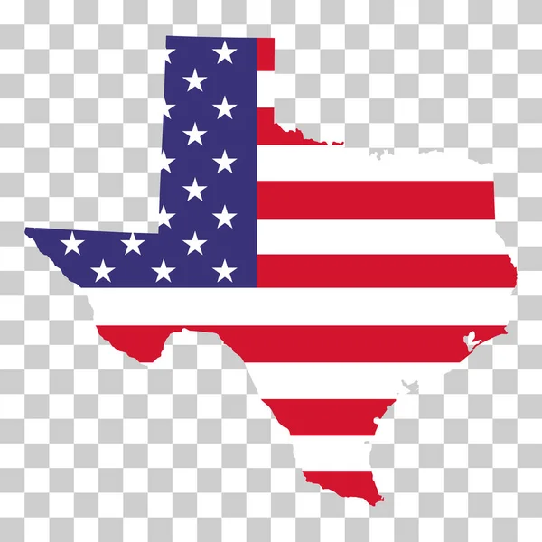 Forma Mapa Texas Estados Unidos América Icono Concepto Plano Símbolo — Vector de stock