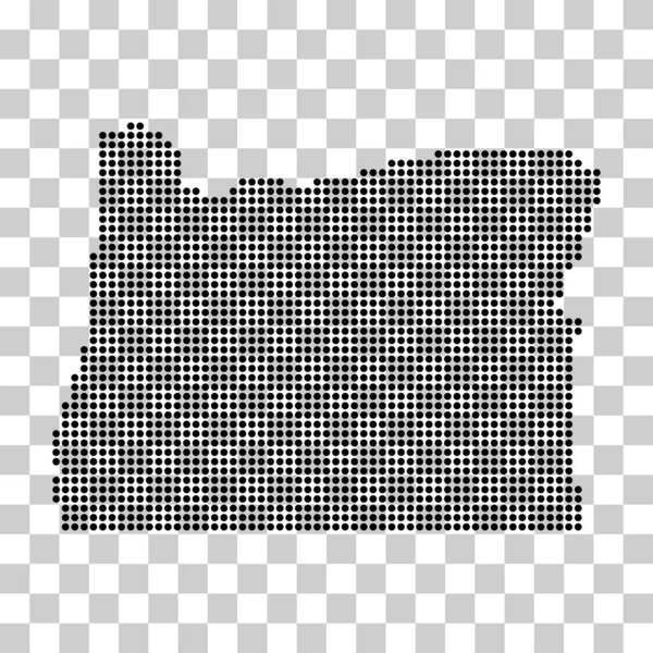 オレゴン州の地図の形 アメリカ合衆国 フラットコンセプトアイコンシンボルベクトルイラスト — ストックベクタ