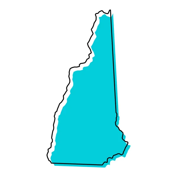 New Hampshire Map United States America Flat Concept Icon Symbol — Διανυσματικό Αρχείο