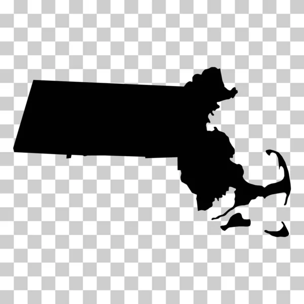 Massachusetts Kartform Usa Platt Begrepp Ikon Symbol Vektor Illustration — Stock vektor