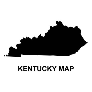 Kentucky haritası şekli, Amerika Birleşik Devletleri. Düz konsept simge vektör çizimi .