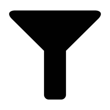 Filtre düğmesi ağ şekli simgesi, düz filtreleme sembolü, huni işareti çizimi .