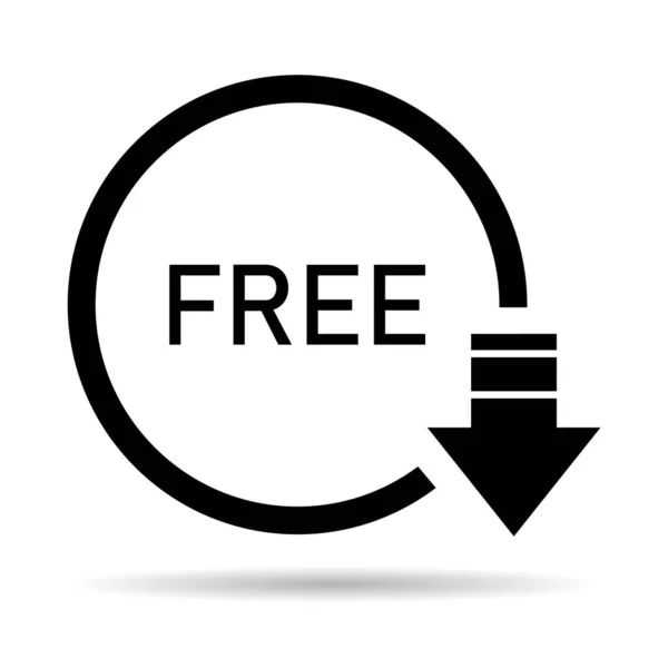 Безкоштовний Знак Веб Кнопка Піктограма Дизайну Етикетки Просування Безкоштовна Бізнес — стоковий вектор