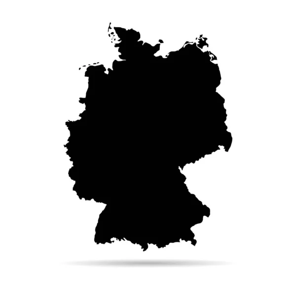 Alemania Mapa Icono Geografía Concepto Blanco Ilustración Vectorial Gráfico Aislado — Archivo Imágenes Vectoriales