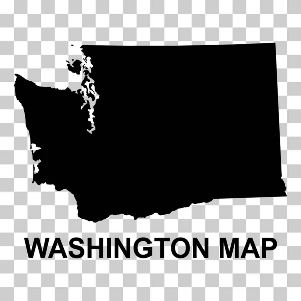 Washington Térkép Alakja Amerikai Egyesült Államok Lapos Koncepció Ikon Szimbólum — Stock Vector