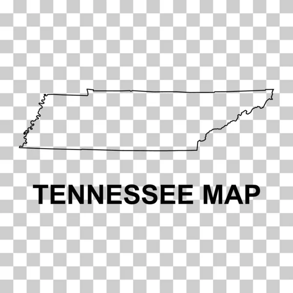 Tennessee Mapový Tvar Spojené Státy Americké Ilustrace Vektorového Symbolu Ploché — Stockový vektor