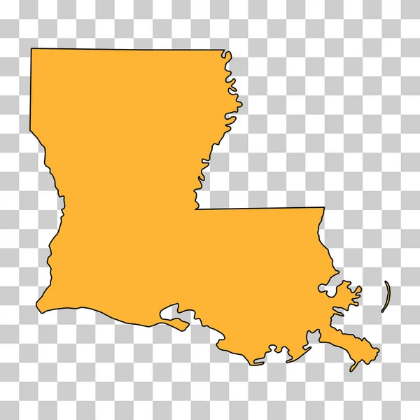 ルイジアナ州の地図の形 アメリカ合衆国 フラットコンセプトアイコンシンボルベクトルイラスト — ストックベクタ