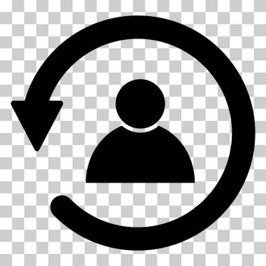 Employee engagement community vector icon, person flat web symbol design vector illustration .