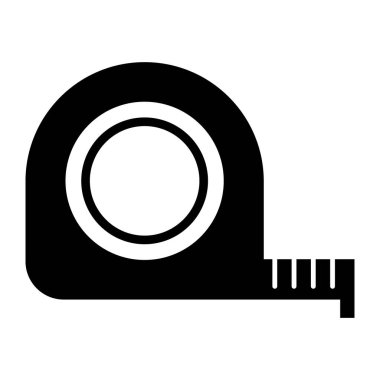 Ölçüm mezurası simgesi, ölçüm aracı konsept tasarım sembolü, aracı düz vektör illüstrasyonu .