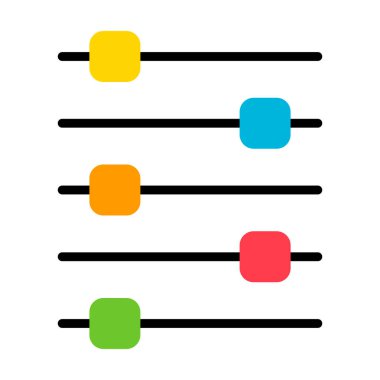 Ses karıştırıcı kontrol simgesi, filtre ses sembolü düğmesi, işaret işareti illüstrasyonunu değiştir .
