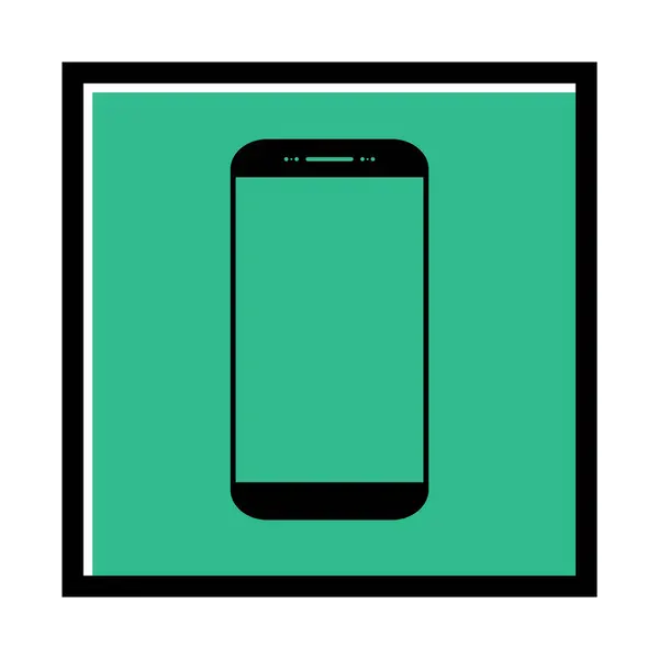 Mobilní Telefon Symbol Ikona Smartphone Tlačítko Chat Web Komunikace Vektorové — Stockový vektor