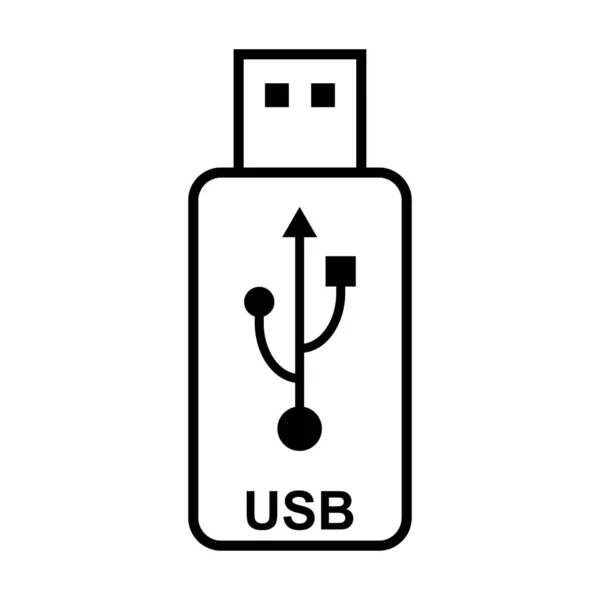 Usb Icon Technology Connect Device Sign Electronic Portable Symbol Vector — Stock Vector