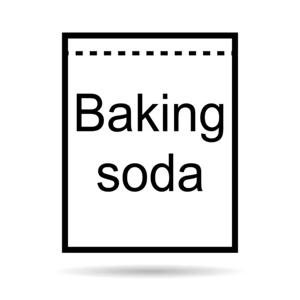 Baking Soda Ingredient Icon Shadow Cook Food Design Symbol Bakery — Stock Vector
