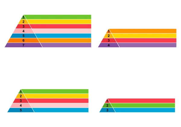 Набор Инфографических Схем Пирамид Презентация Современного Концепта Векторная Иллюстрация Брошюры — стоковый вектор