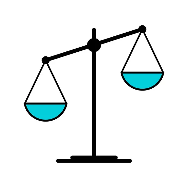 Échelle Égale Icône Avocat Crime Signe Web Équilibre Protection Illustration — Image vectorielle