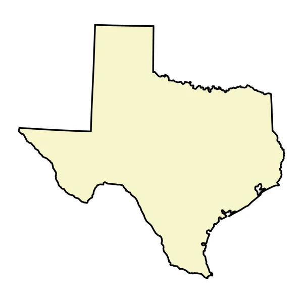 Texas Map Shape États Unis Amérique Concept Plat Icône Symbole — Image vectorielle