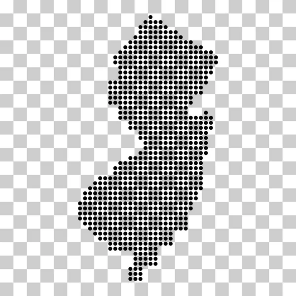 New Jersey Map United States America Flat Concept Icon Symbol — Stockvektor
