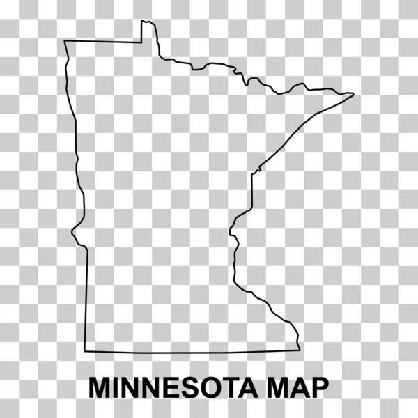 Forma Della Mappa Del Minnesota Stati Uniti America Concetto Piatto — Vettoriale Stock