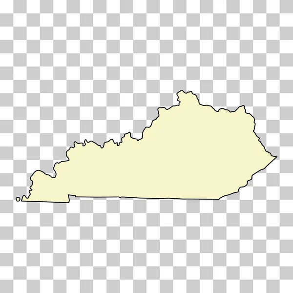 Carte Kentucky États Unis Amérique Concept Plat Icône Symbole Vectoriel — Image vectorielle