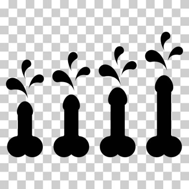 Set of Man anatomy organ, penis pictogram icon, masculine genital web graphic vector illustration .