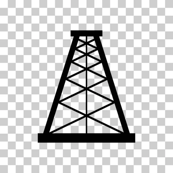 Ropná Plošina Plochá Grafická Ikona Palivová Plošina Průmyslová Věž Plynová — Stockový vektor