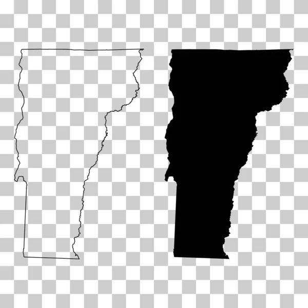 Set Vermont Map Shape United States America Flat Concept Vector — Stok Vektör