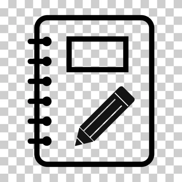 Spiral Notebook Icon Paper Blank Page Symbol Note Web Flat — Vector de stock