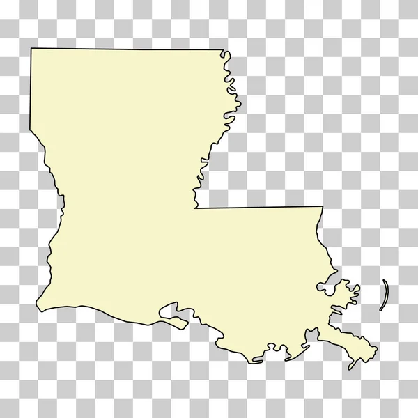 Louisiana Kartenform Vereinigte Staaten Von Amerika Flaches Konzept Symbol Symbol — Stockvektor