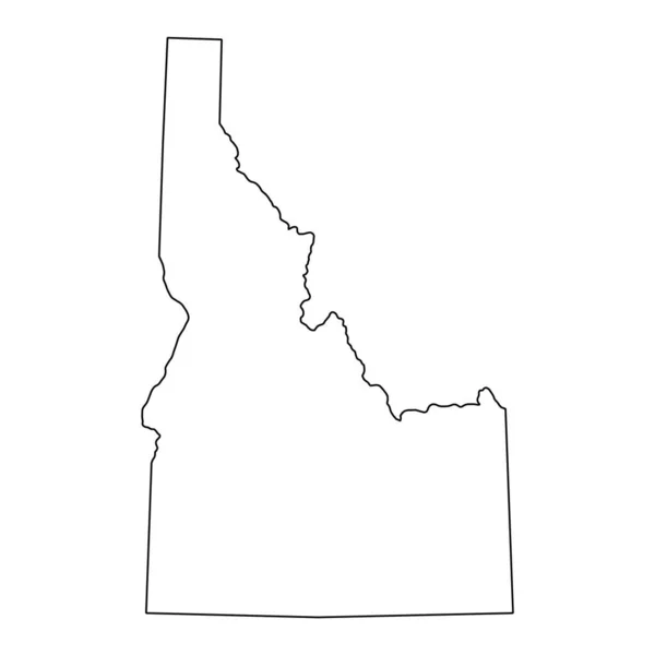 Карта Айдахо Соединенные Штаты Америки Иллюстрация Вектора Символов Плоской Концепции — стоковый вектор