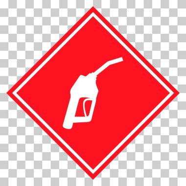 Benzin istasyonu simgesi, hortum izole edilmiş vektör, benzin dizaynı, petrol enerji sembolü .