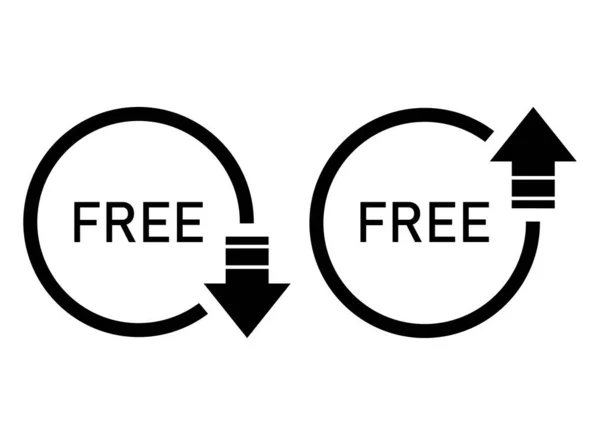 Set Free Web Button Sign Promotion Design Label Icon Gratis — Stock Vector