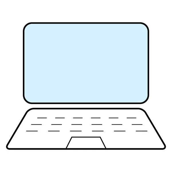 Laptop Platt Webbikon Bärbar Dator Teknik Symbol Tom Display Vektor — Stock vektor