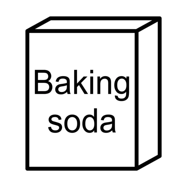 Ikon Bahan Soda Kue Simbol Desain Makanan Memasak Ilustrasi Vektor - Stok Vektor