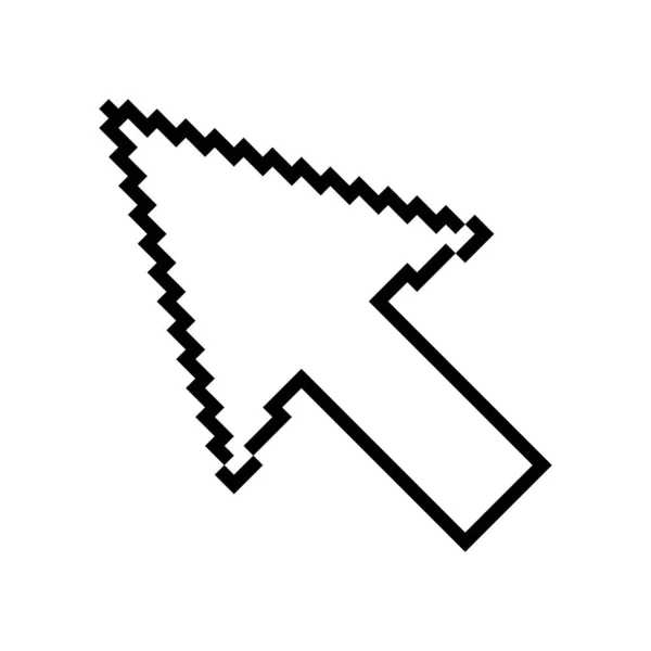Arrow Pixel Icon Web Cursor Click Mouse Symbol Computer Pointer — 스톡 벡터